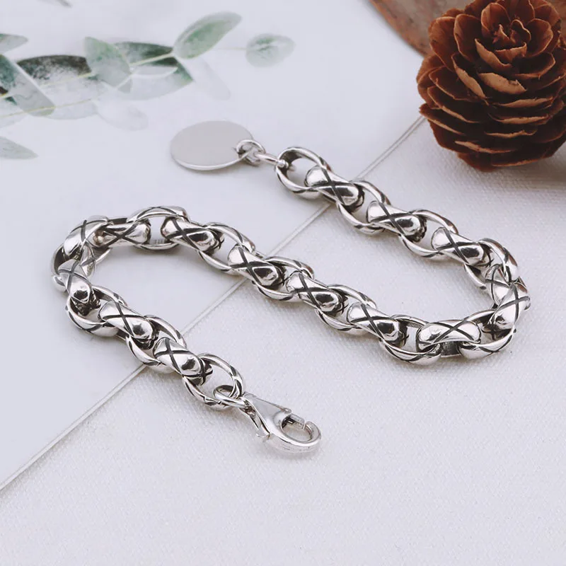 

Domineering design, Ins style pure silver, European and American trendsetters, fashionable and personalized bracelet for women