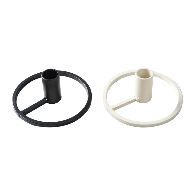 Single  Metal Candle Holder Creative Ornaments Nordic Romantic Candlelight Dinner Props Iron Candle Holder