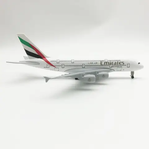 Plane Model Airbus A380 20cm Aircraft Model Emirates Metal Replica Alloy Material Aviation Simulation Airplanes Decoration