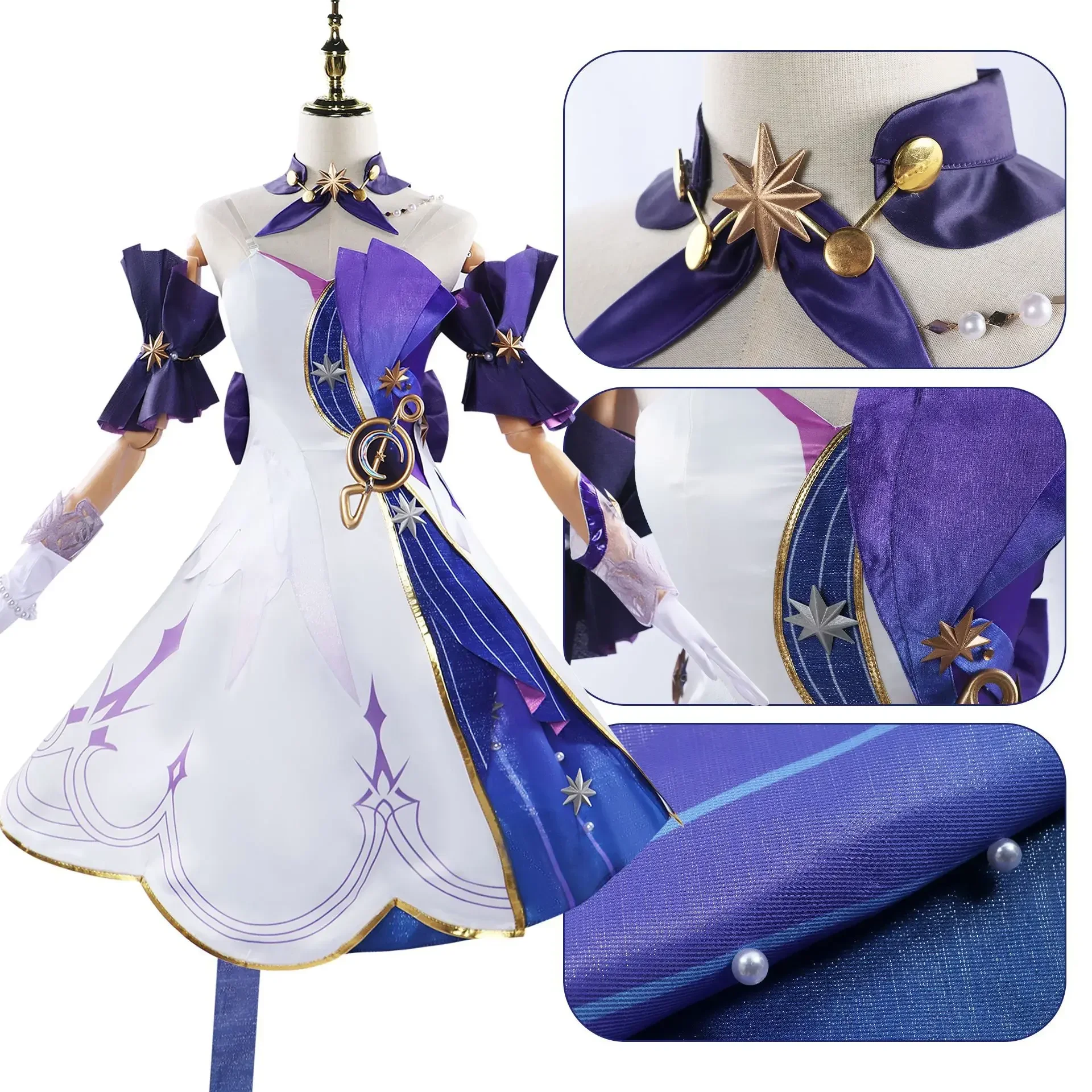 Honkai Star Rail Robin Cosplay Costume Fancy Dress Anime Game Honkai Halovian Fancy Clothes Women Halloween Cosplay Suit