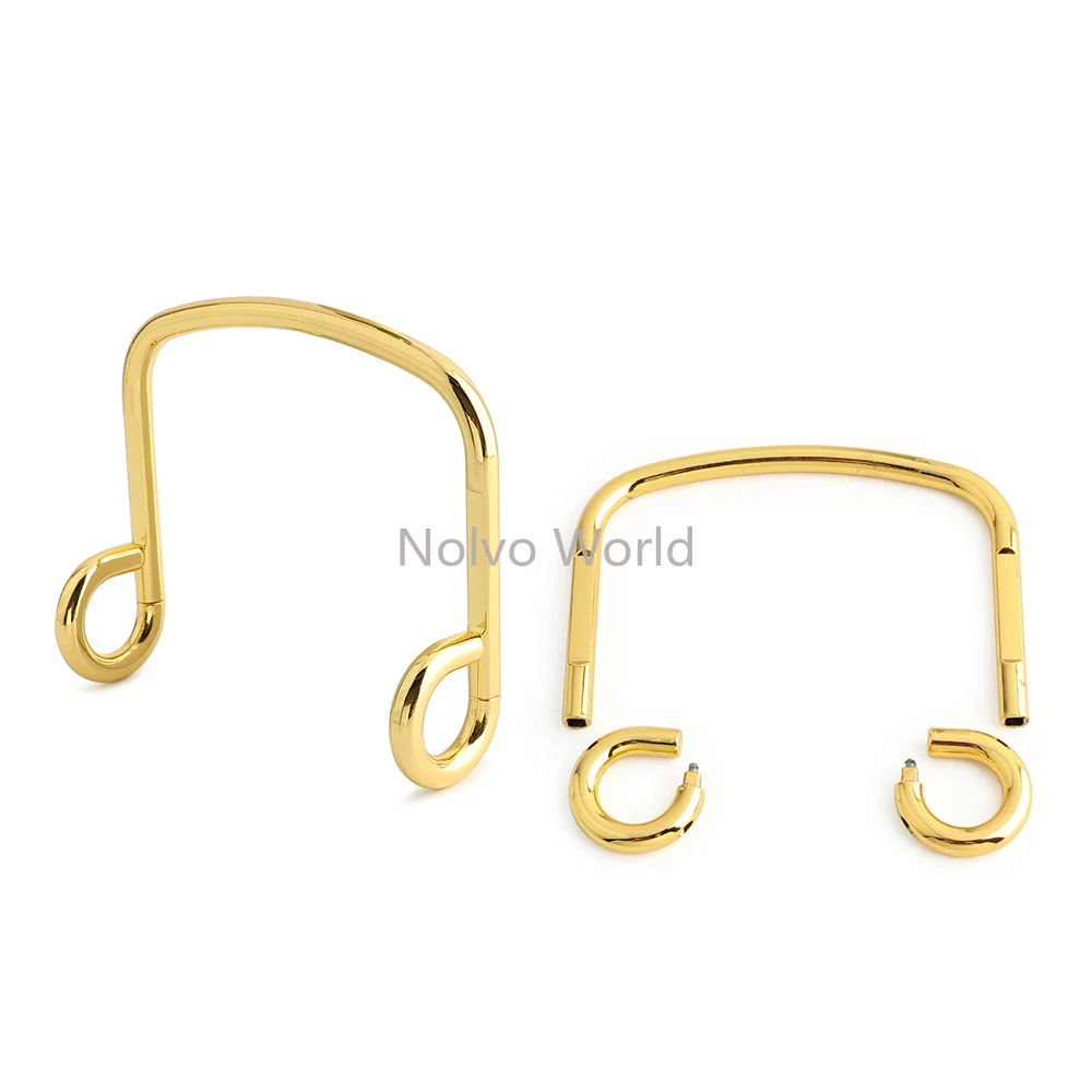2/10/15PCS K gold Vintage Bag Chain Handle For Women Handbag Strap Purse Frame With Snap Hook Replacement Handles Accessories