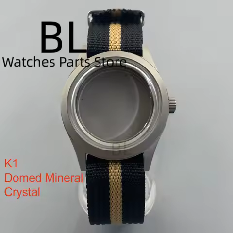 BLIGER 36mm39mm Sandblasted Military MenWatch Case Domed K1 Mineral Glass Stainless Steel Waterproof Fit NH34NH35 ETA2824 PT5000