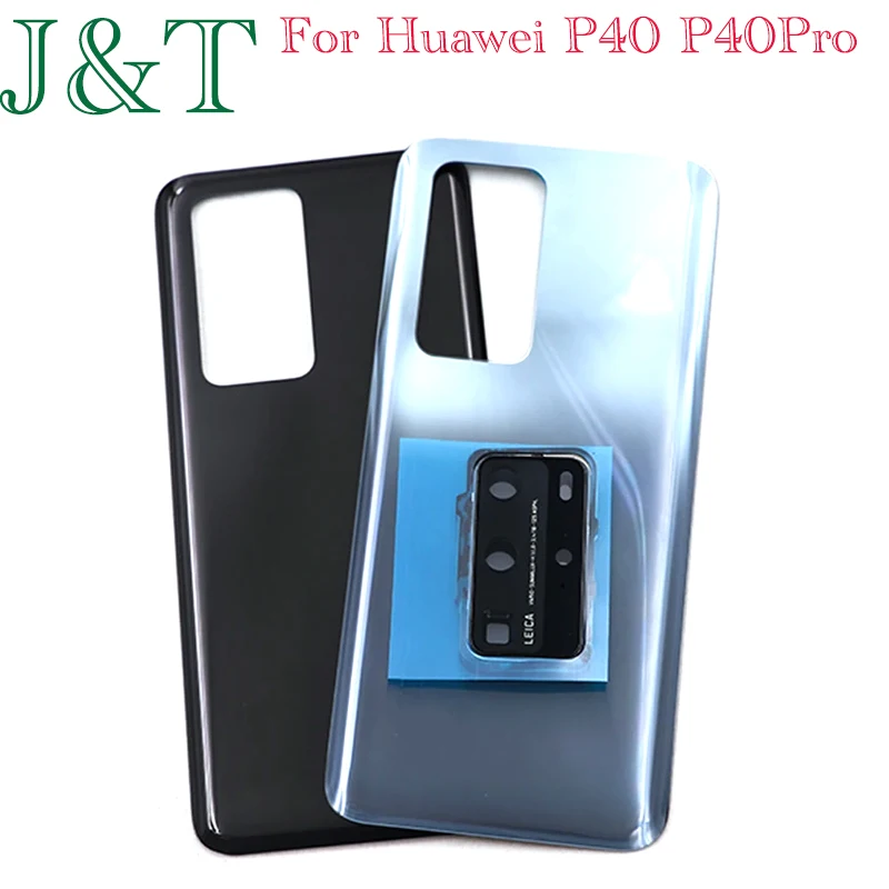 For Huawei P40 P40Pro Battery Back Cover 3D Glass Panel Rear Door For Huawei P40 Pro Housing Case + Camera Frame Lens Replace