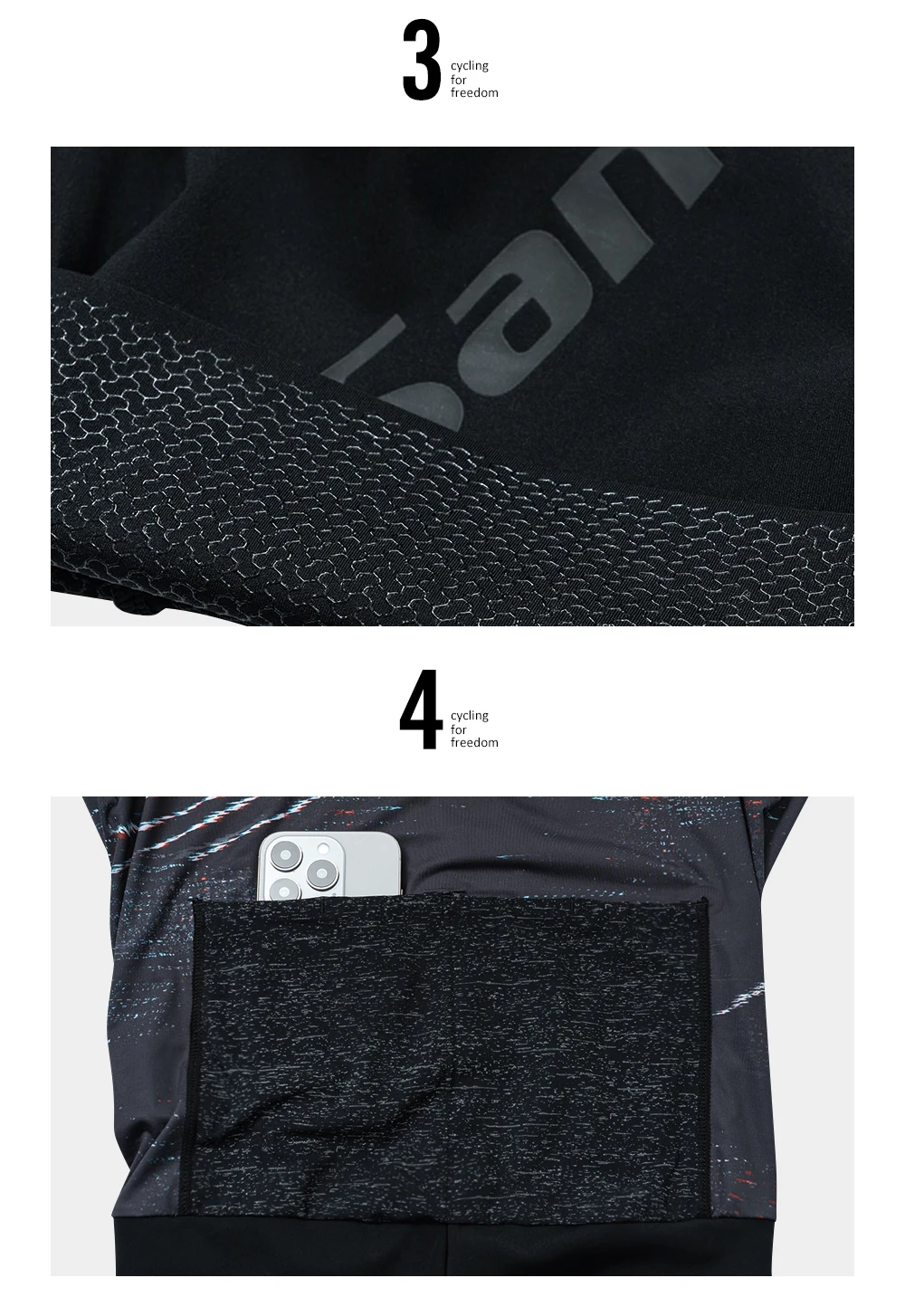 Santic Hochwertige Herren-Racing-Radtrikot-Sets, Sommer-Langarm-Radtrikot, importiertes Sitzkissen, Trägerhose, Anzüge – Detail 11