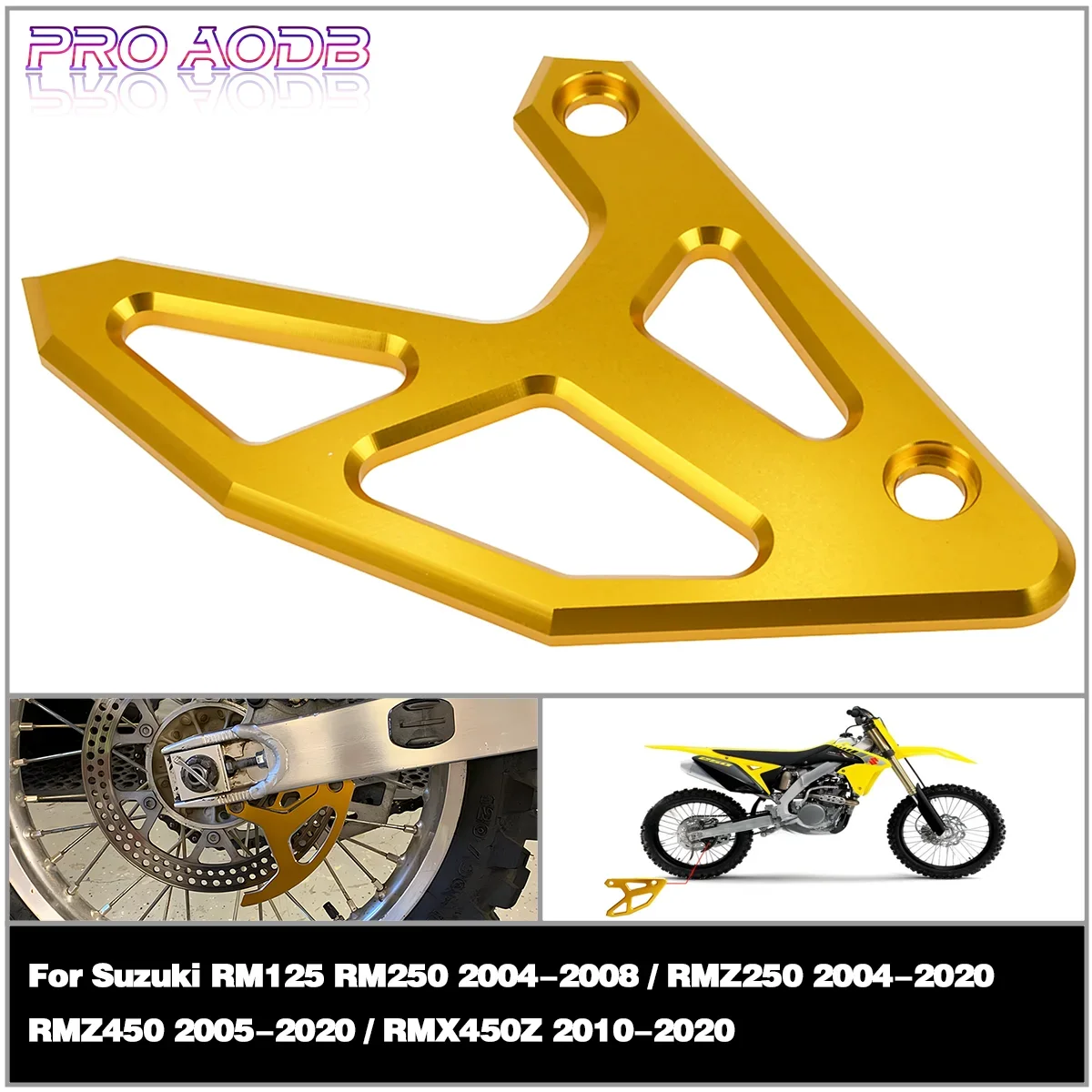 

Motorcycle Rear Brake Disc Guard Protector Cover For Suzuki RM125 RM250 2004-2008 RMZ250 RMZ450 2005-2020 RMX450Z 2010-2020 RMZ