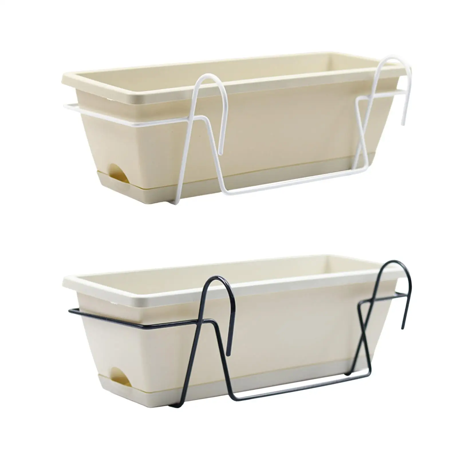 Hanging Planter for Balcony, Railing Railing Fence Planter Rectangular 6L Hanging Flowerpot for Deck Outside Fence Balcony
