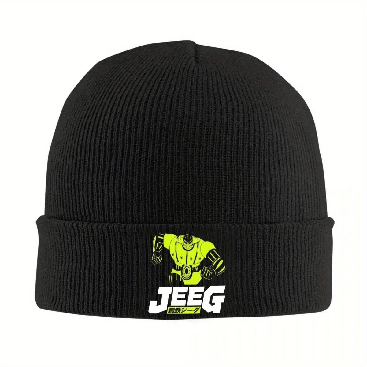 Mecha Anime Koutetsu Steel Jeeg Robot Knitted Hat for Women Men Beanies Autumn Winter Hats Mazinger Z Crochet Melon Cap