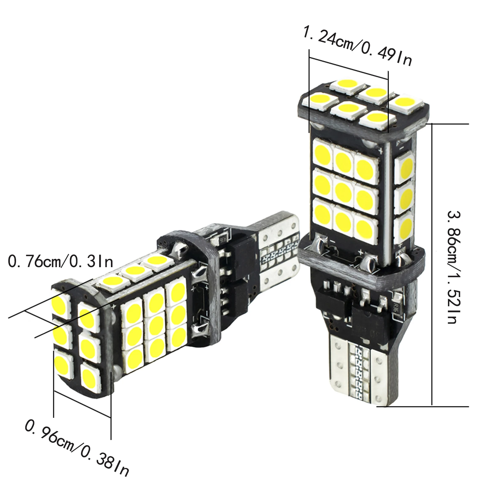 2000LM Canbus T15 Led 고전력 921 Reversa 조명 자동차 전구 백업 W16W 하이퍼 플래시 없음 크세논 화이트 6500K Canbus 오류 무료