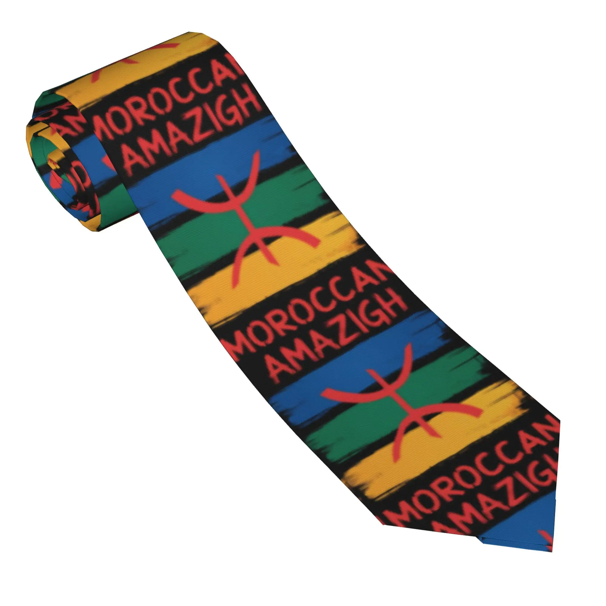 Amazigh Berber Flag Tifinagh Symbol Tie Fashion Neck Ties For Men Women Business Great Quality Collar Tie Necktie Accessories