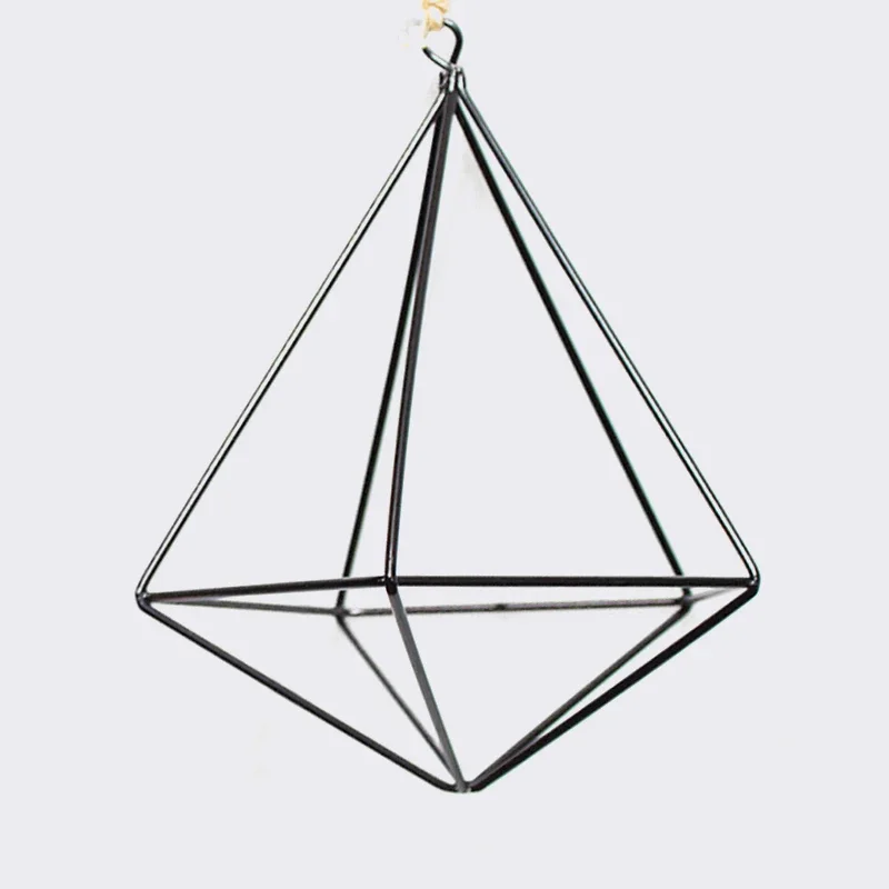 Plant Flower Pot Decoration Design Hanging geometric Shape Basket Garden Outdoor Hanger Furnishing Holder Bracket