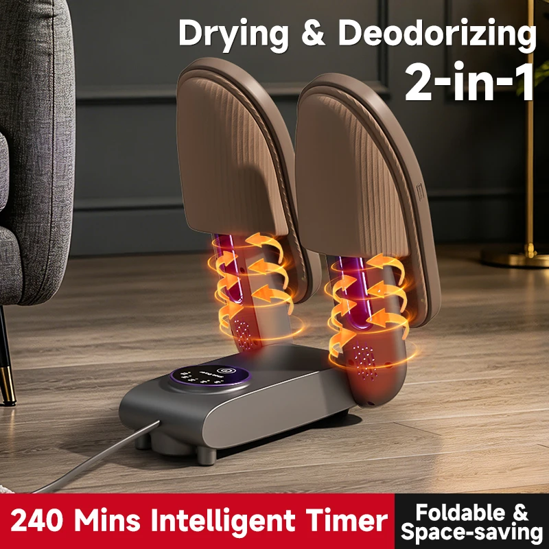 Smart Foldable Constant Temperature Shoe Dryer 2‑in‑1 Electric Shoe Warmer Dehumidify Odor Reduction Machine For Household Dorm