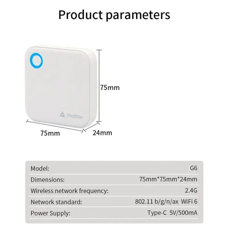 New!TTLOCK G6 Smart Matter Gateway Remote Control Bluetooth For Home Security Real-Time Monitoring To Wifi Router Unlock