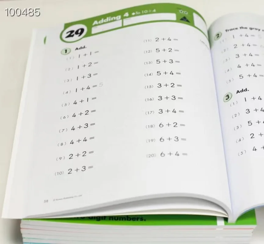 10 książek/zestaw zeszytów matematycznych z obliczeń Kumon Ćwiczenia z matematyki angielskiej ćwiczenia z nauczania książek G1-G4 dla osób w wieku 6-10 lat