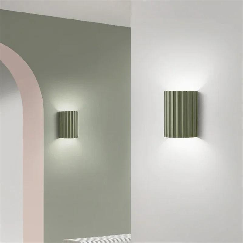 Nordic Modern Resin Wall Lamp Indoor Wall Lighting Bedroom Bedside Lamp Household Background Decoration Living Room Wall Light