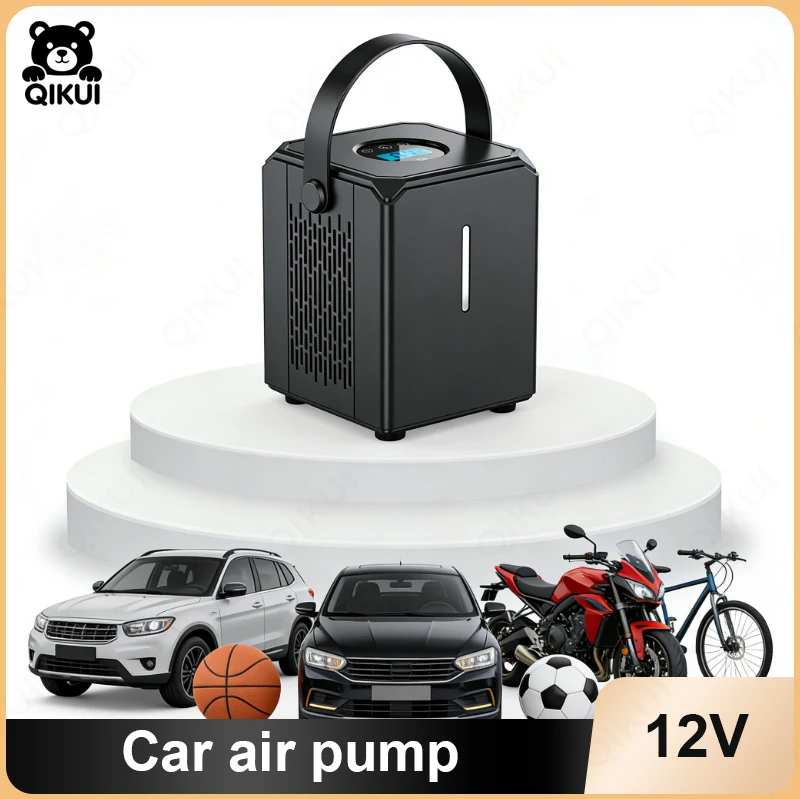 

Портативный беспроводной цифровой компрессор для подкачки шин автомобилей, мотоциклов, велосипедов, внедорожников, фургонов с LED-дисплеем и функцией аварийного повербанка