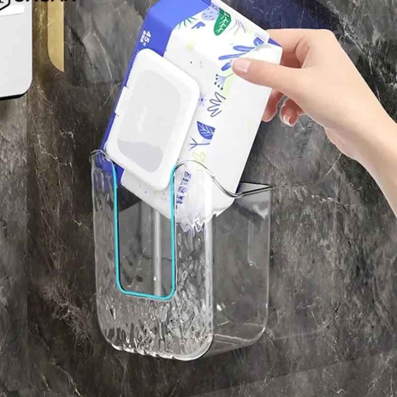 

Punch-Free Toilet Paper Holder Box Waterproof Storage Toilet Paper Storage Rack Paper Towel Kitchen Bathroom Storage Box