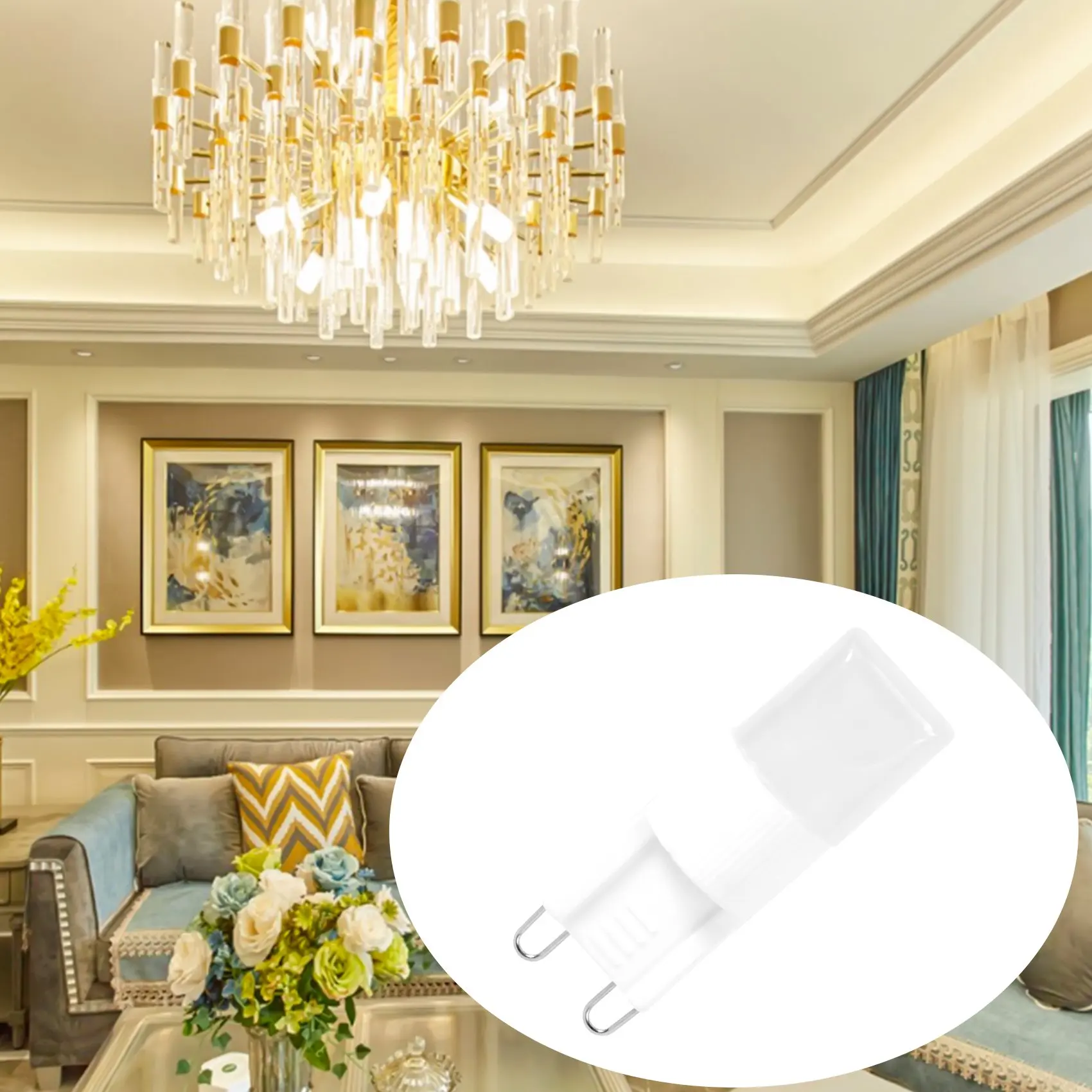 10x G9 1W LED Bulbs, Warm White 3500K