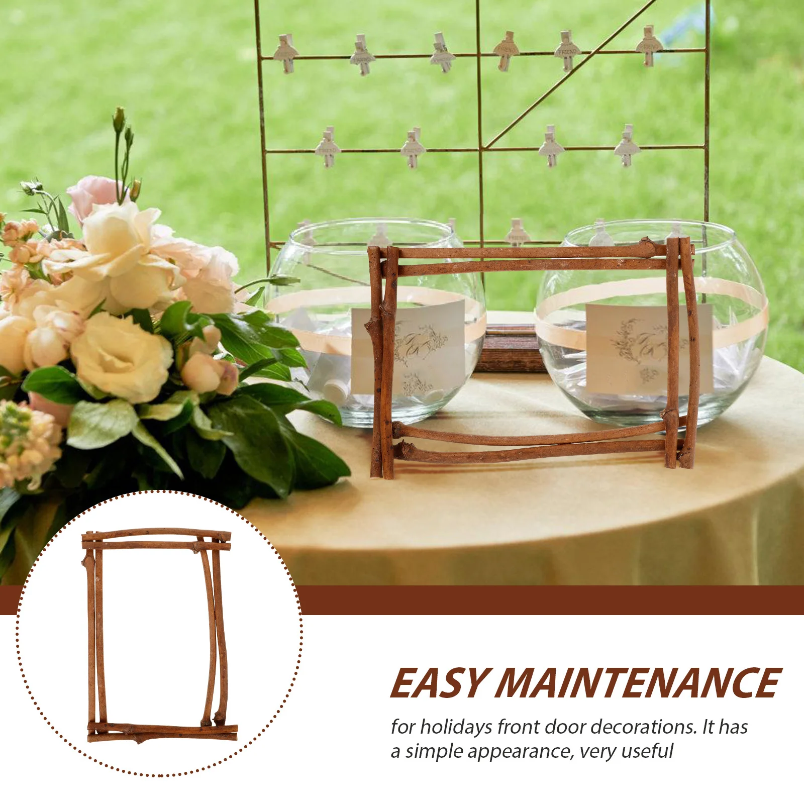 

5pcs 5 Count Arch Decorations for Wedding Ceremony DIY Wreath Frames Unfinished Mini Draping