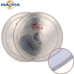 Ultra-fino diamante Circular Saw Blade, corte de mandril disco para mármore, jade, ágata, vidro, gemas, pedra corta ferramentas, 3-8 