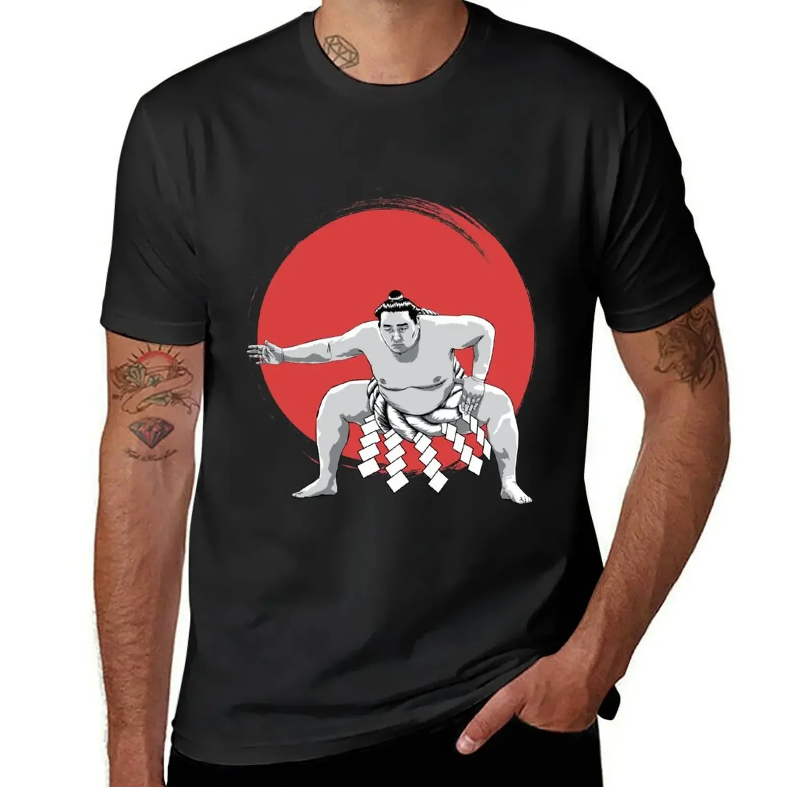 

Японская футболка sumo Wrestler in Tokyo и т. д., футболки с аниме, мужская одежда, мужская тренировочная рубашка, новая модель 2025 года