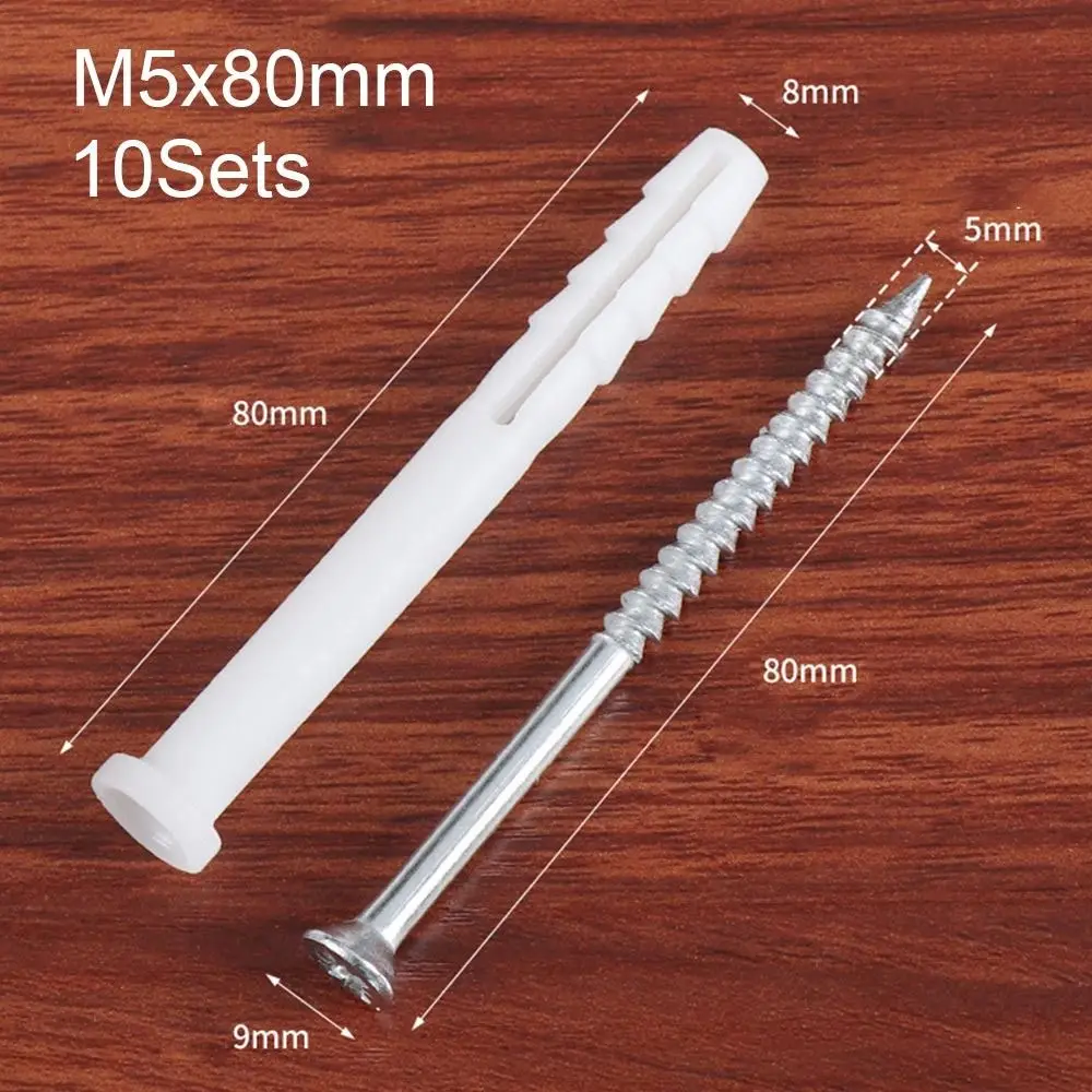 

For Nylon Plastic Gypsum Board Wall Plug Home Pierced Expansion Screws Sleeve Drywall Anchor With Screw Expand Nail Bolt Set