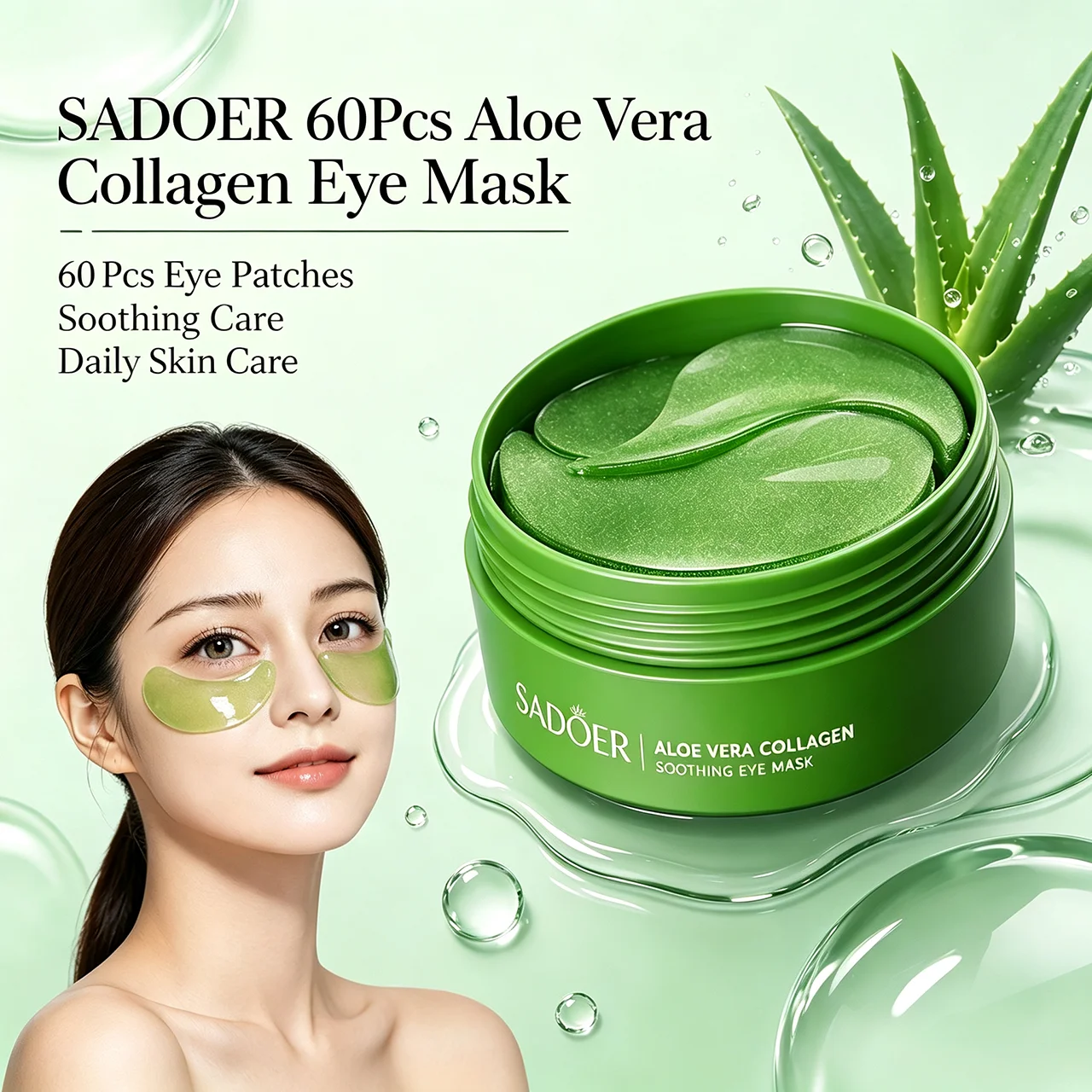 SAODER 60 個アロエベラコラーゲンアイパッチ抗くまア - Eye Pad Collagen のレビューと価格