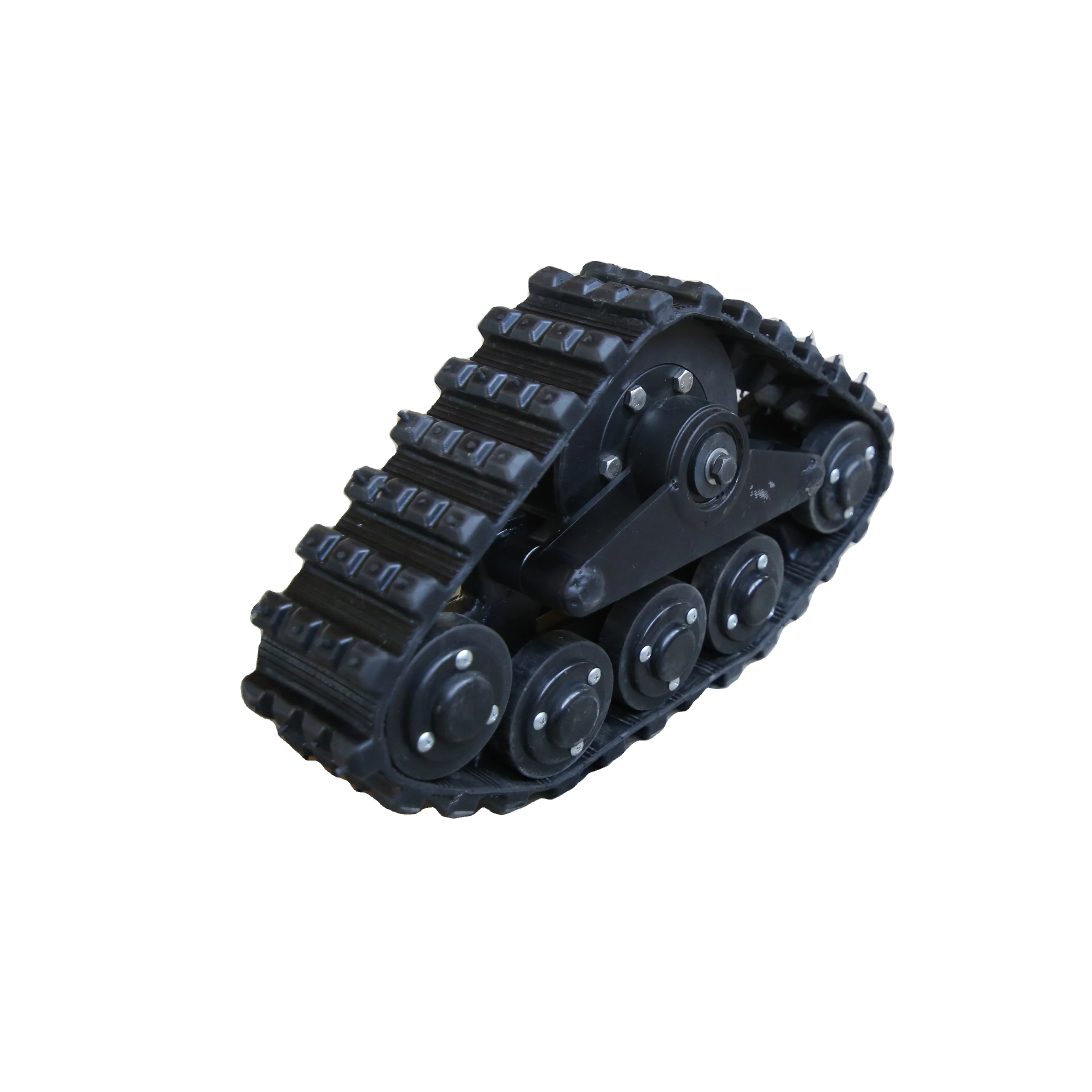 Assembly of small rubber rail systems for converting electric standing