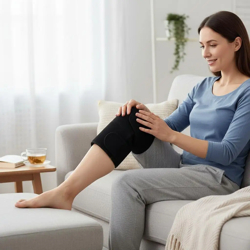 

Наколенник с подогревом, USB-зарядка, 3 режима нагрева, массажер для колена, 35-65 ° Быстронагревающийся наколенник для лечения артрита для дома и работы