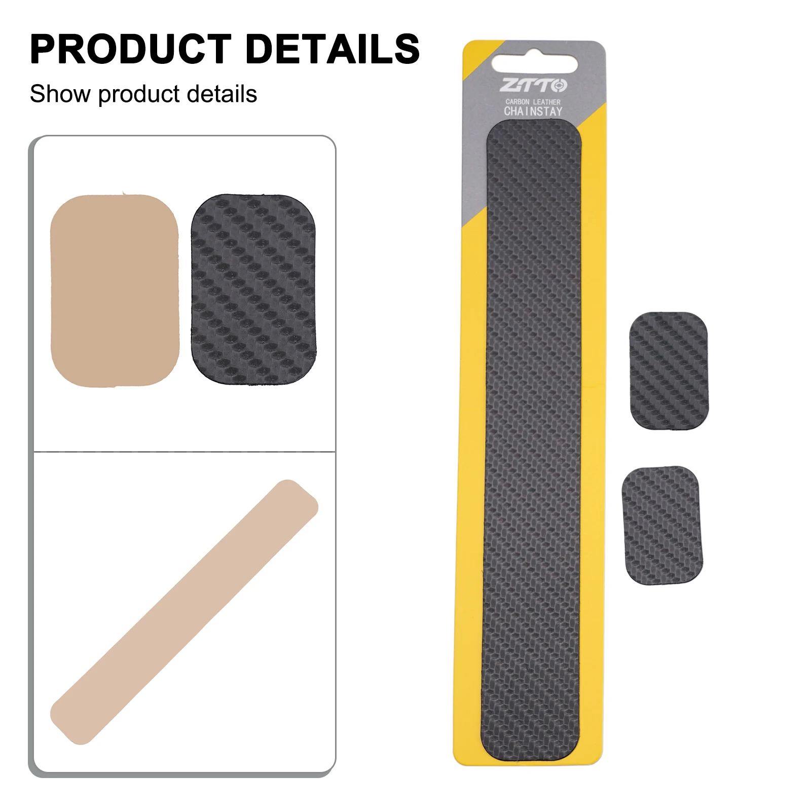 ZTTO Chain Stay Frame Protector Sticker High Quality Carbon Grain Self Adhesive Guard Pad for Bicycle Protection