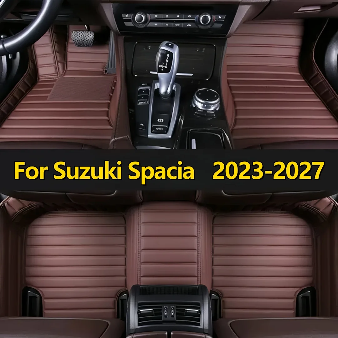 Custom Leather Car Floor Mat For Suzuki Spacia 2023 2024 2025 2026 2027 Foot Carpets Interior Accessories Covers Auto Part