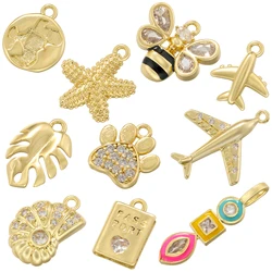 Ocean Series Charms Popular Fashion Brass Metal Pendant DIY Jewellery Handmade Parts Wholesale Accessories:VD1682-VD1691