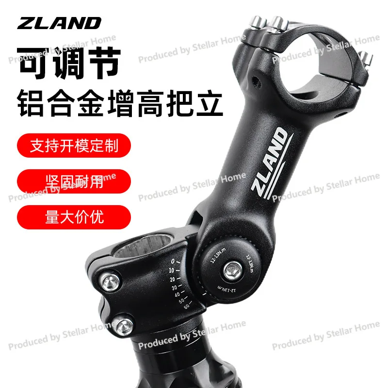 Adjustable Bicycle Stem Positive and Negative 60 Degrees Road Mountain Bike Handlebar Riser