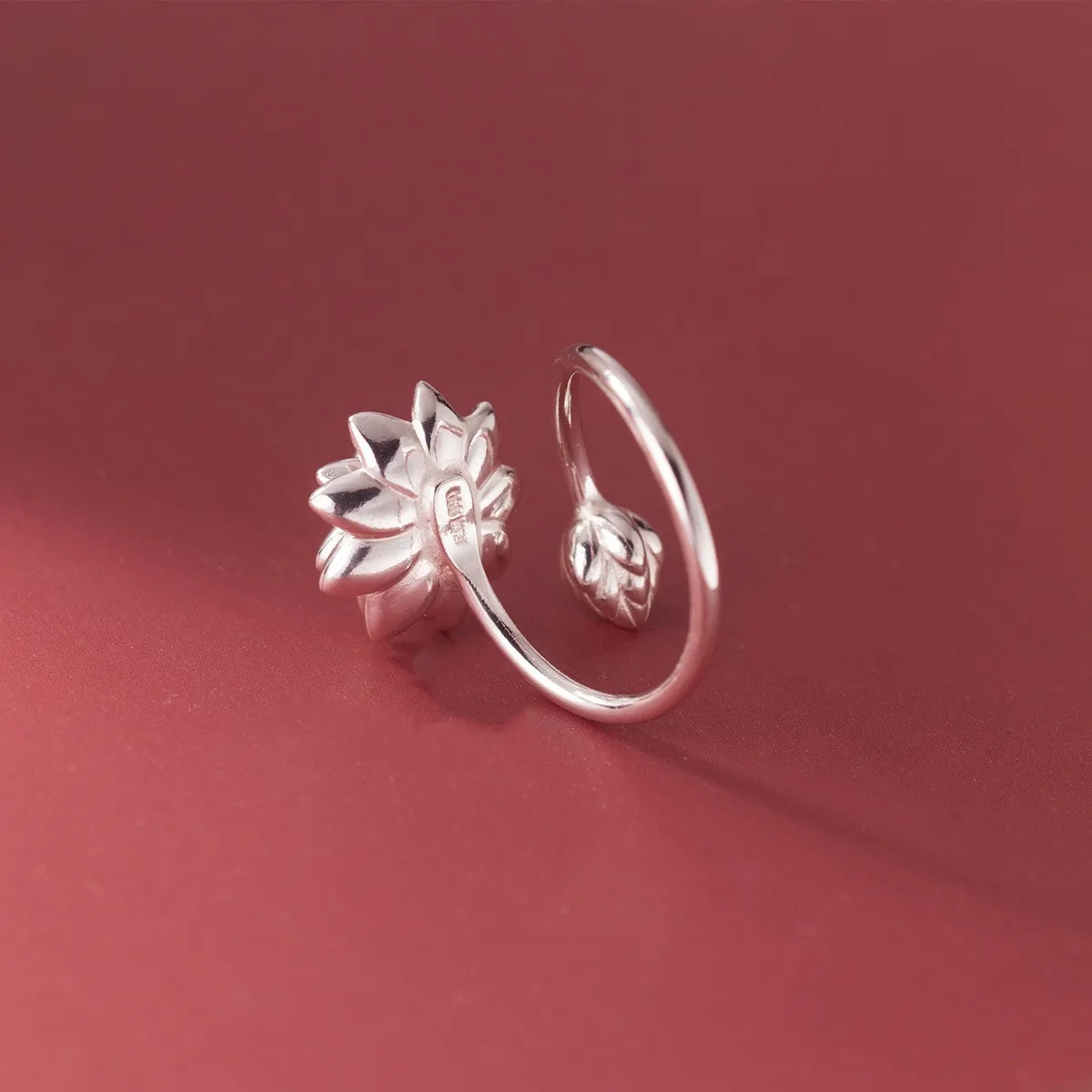 BFCLUB Silber Farbe Einfache Blume Ringe Für Frauen Geometrische Mode Offene Einstellbare Handgemachte Partei Schmuck Geschenk Allergie