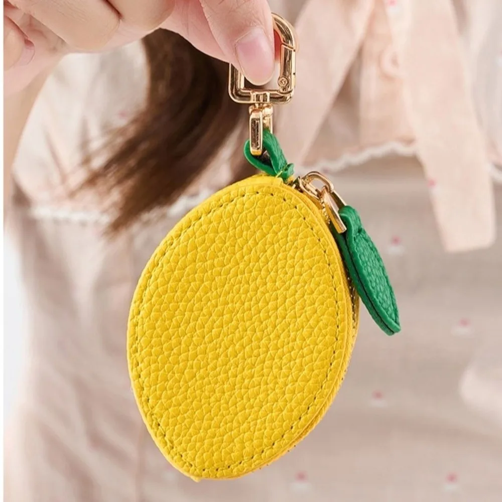 أزياء الكرز تصميم محفظة نسائية للعملات المعدنية سحر بو الجلود اليدوية البسيطة زيبر الحقيبة الفاكهة شكل المفاتيح الحقيبة حقيبة الظهر الديكور #5