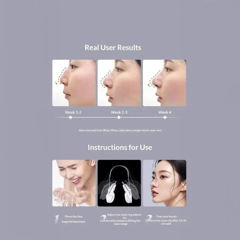 NEW U‑Shaped Nose Clip 3D Nose Bridge Heightening Narrow Alar Corrector Comfortable Nose Shaper Device For Daily Home Beauty Use
