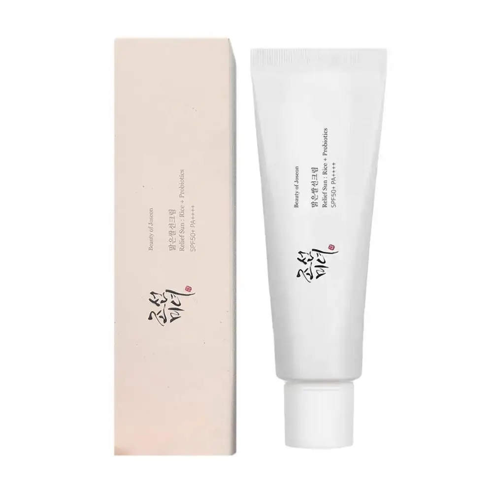 SPF50+ Anti-UV Sonnenschutz Gesichtscreme 50ml Beauty Sonnencreme für Körper und Gesicht Reis-Probiotika Solarblocker Hautcreme Sommer Strand