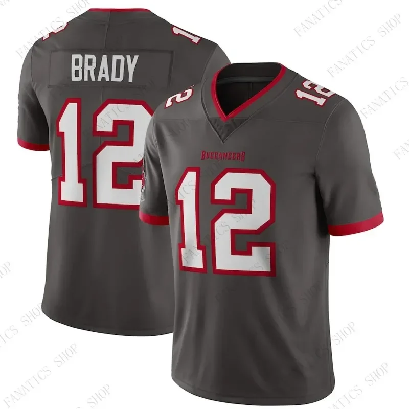 2024 Newest Summer Tom Brady Buccaneers Vapor F.U.S.E. Limited Rugby Jersey #12 Training Jersey Rugby Uniform Adult Top Quality