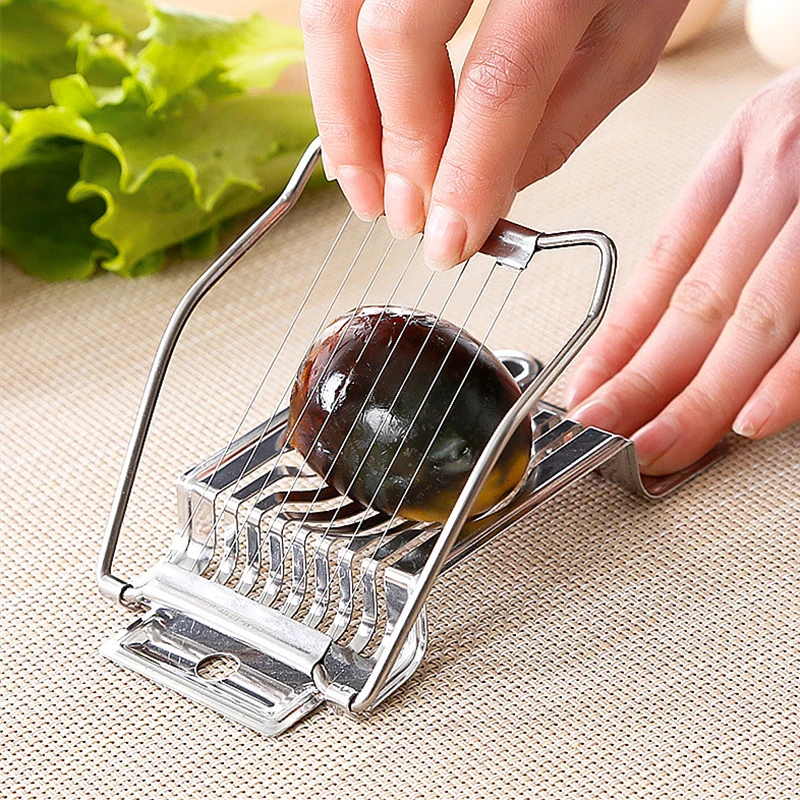 Stainless Steel Fancy Egg Cutter Multifunctional Household Egg Slicing Divider Manual Egg Separator Kitchen Utensils Gadgets