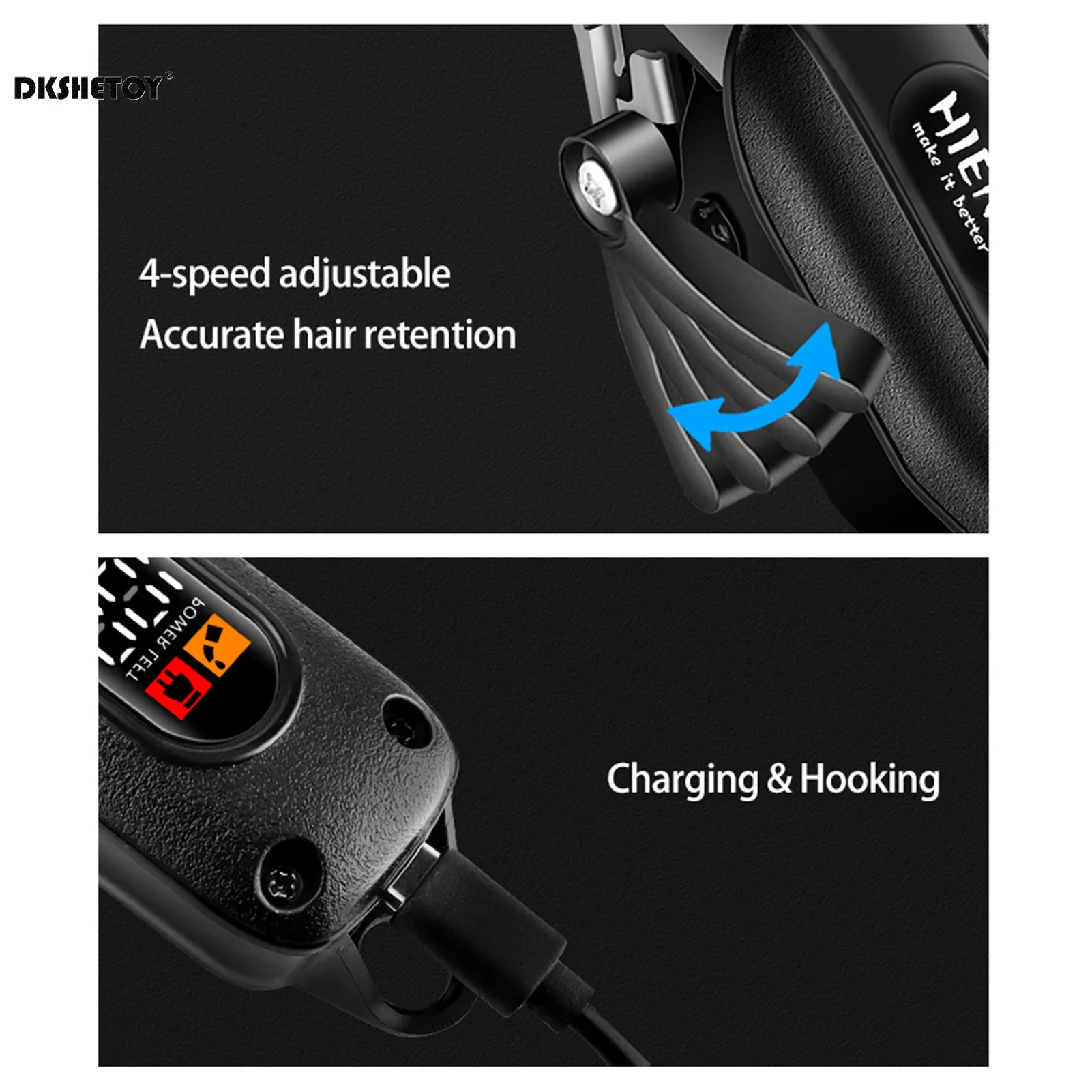 HIENA Professional Barber hair Clippers HYN-222 Low Noise Electric Clipper home appliance hair cutting Wet And Dry haircut