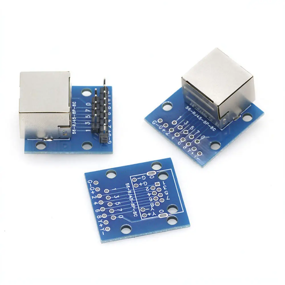 Portable RJ45 Jack Adapter Module With LED Indicator DIP 2 54mm Pitch For For Yuanlitai Circuit Development Projects
