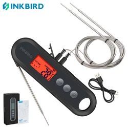 50%Off IHT-2XP Digital Food Thermometer Supports External 2 Probes Instant Read Magnetic Back Ideal for BBQ Smoker Oven Soups
