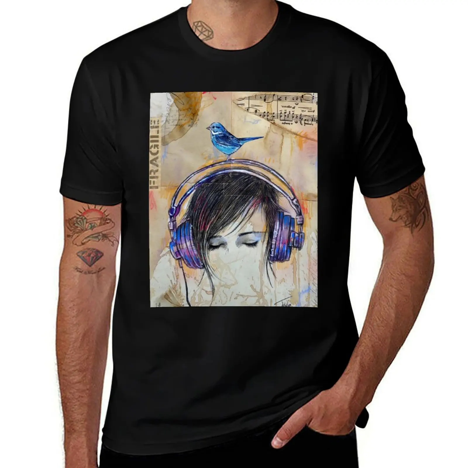 

a fragile beat T-Shirt Basic Short Sleeve T-Shirt for Men