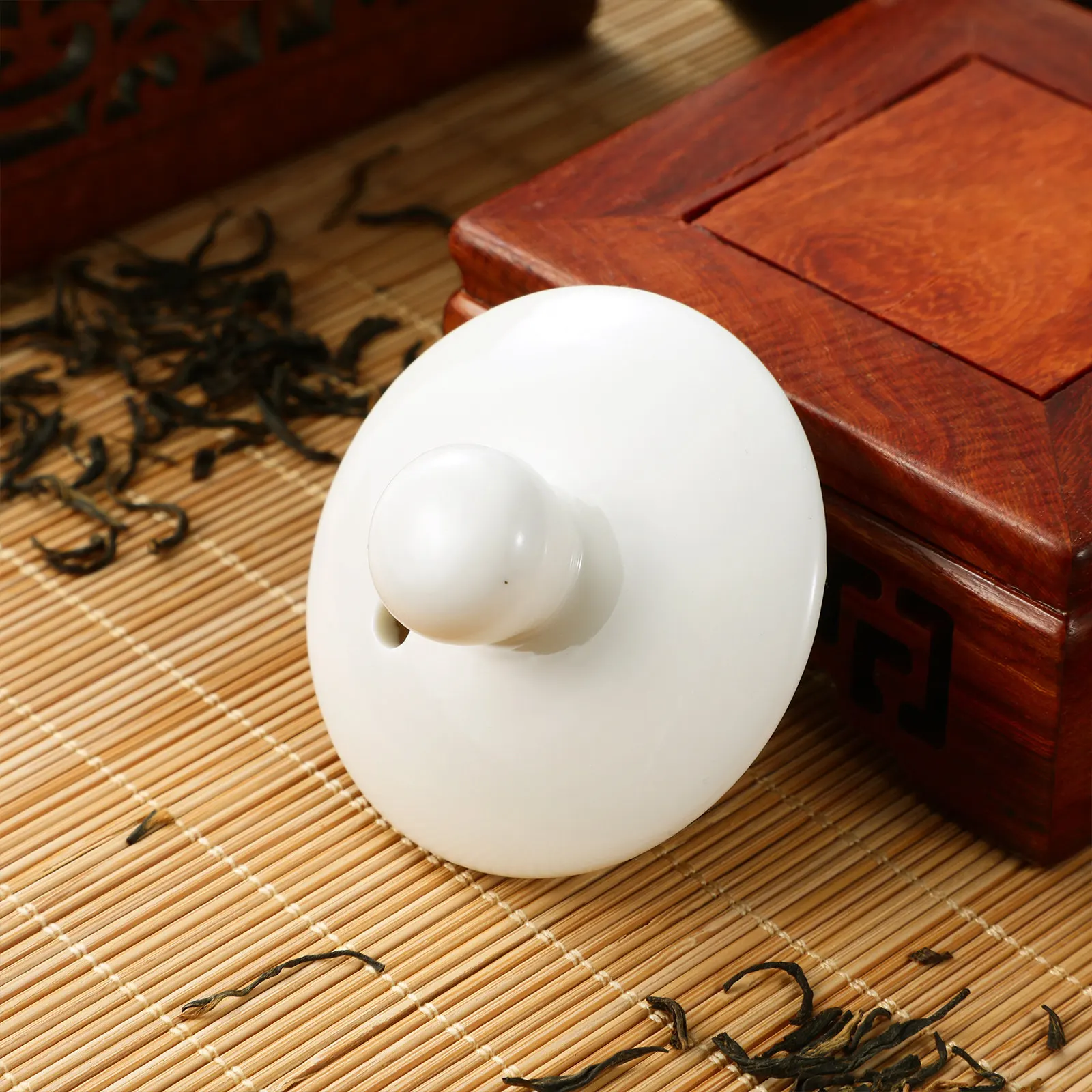Replacement Tea Kettle Lid Ceramic High Temperature Resistant Smooth Edge Fine Texture Easy Clean Teapot Cover Household Teaware