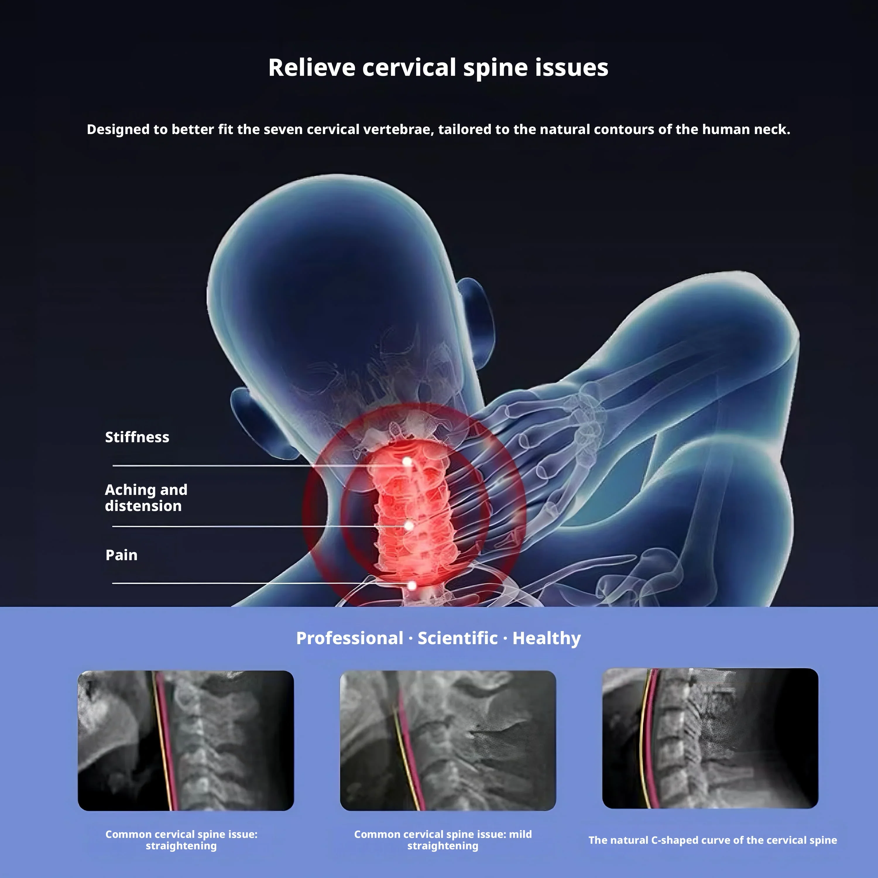 3 Layer Inflatable Neck Traction Collar Portable Cervical Vertebra Tractor Adjustable Air Neck Stretcher Support Brace Neck Pain