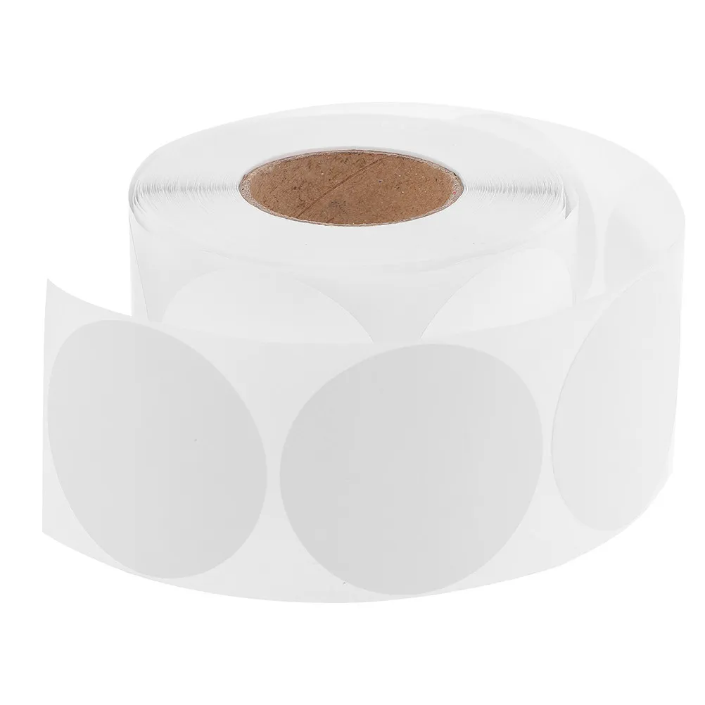 500pcs Code Dot Stickers White Coding Label Round Blank Stickers Removable Writable Circle Adhesive Labels For Marking Packaging