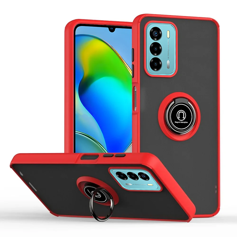 Funda à prova de choque para zte blade v40 vita caso translúcido armadura anel suporte proteger capa para zte blade v40 vita capa