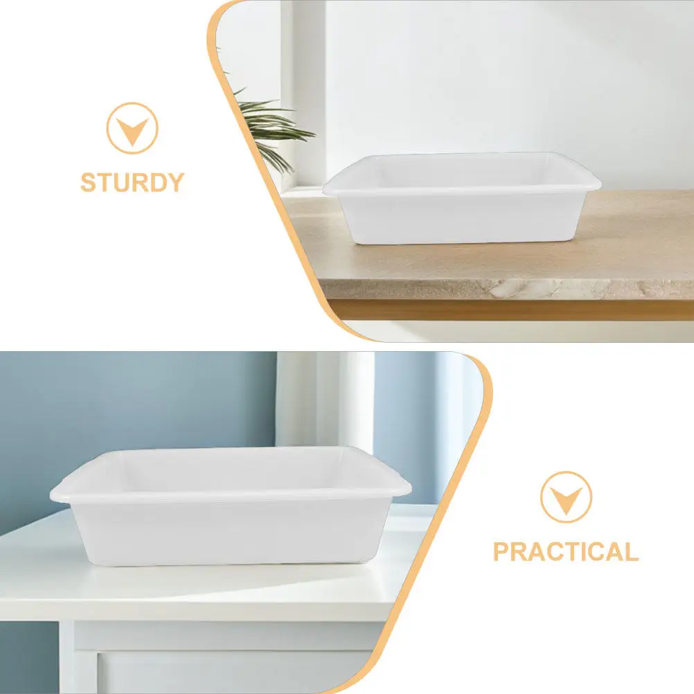 2Pcs Rectangular Laboratory Tray Plastic Lab Plate Leakproof Storage Container Chemical Experiment Supplies Laboratory Tray