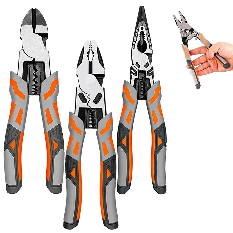 Multifunctional Wire Pliers Needle Nose & Diagonal Cutting Pliers Electrician Hand Tool for Cutting Spring Wire & Iron Wire