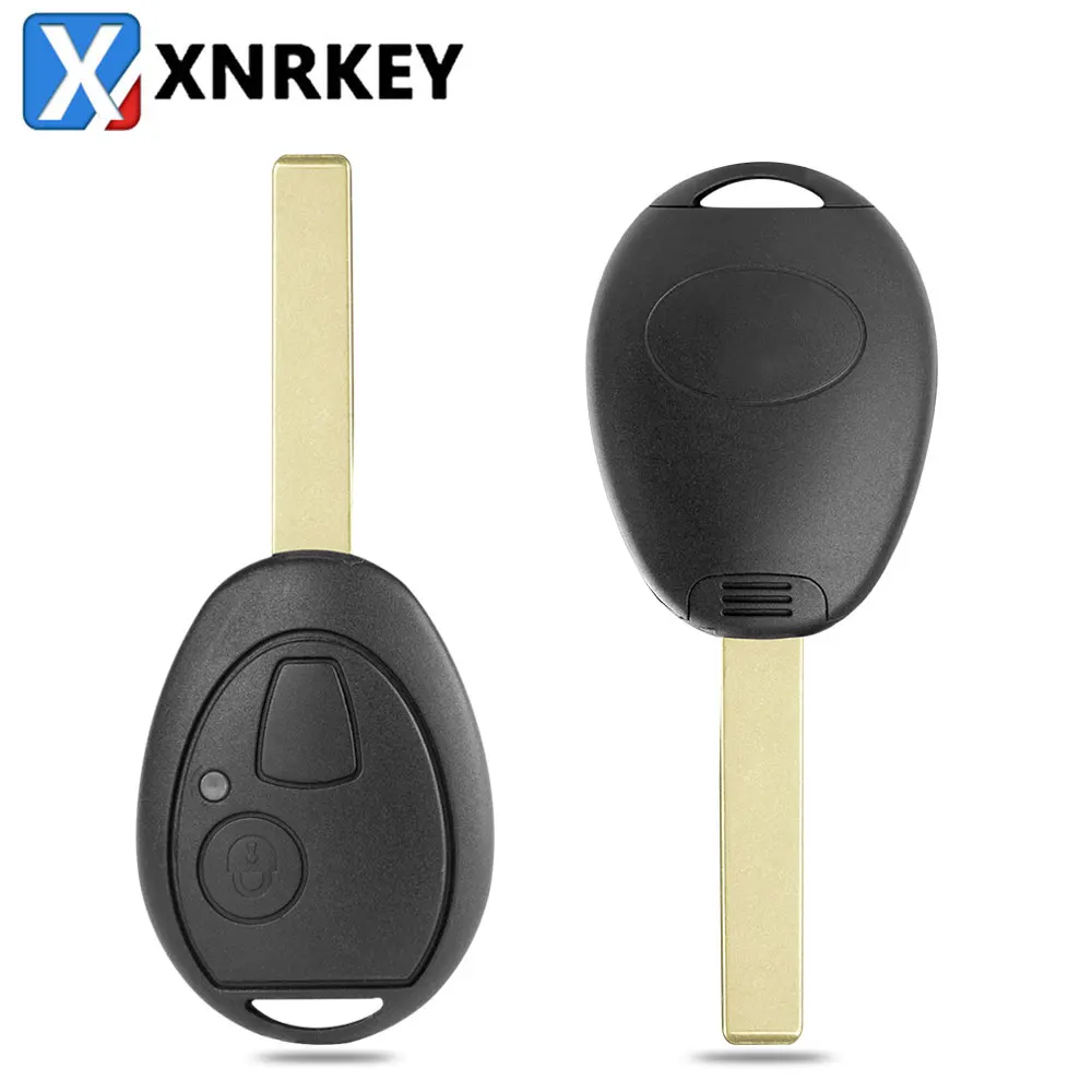 

XNRKEY Remote Car Key Shell 2 Buttons for MG BMW Mini Cooper R53 R50 S for Land Rover 75 Z3 Z4 X3 X5 e46 e39 e36 e34 Blank Key