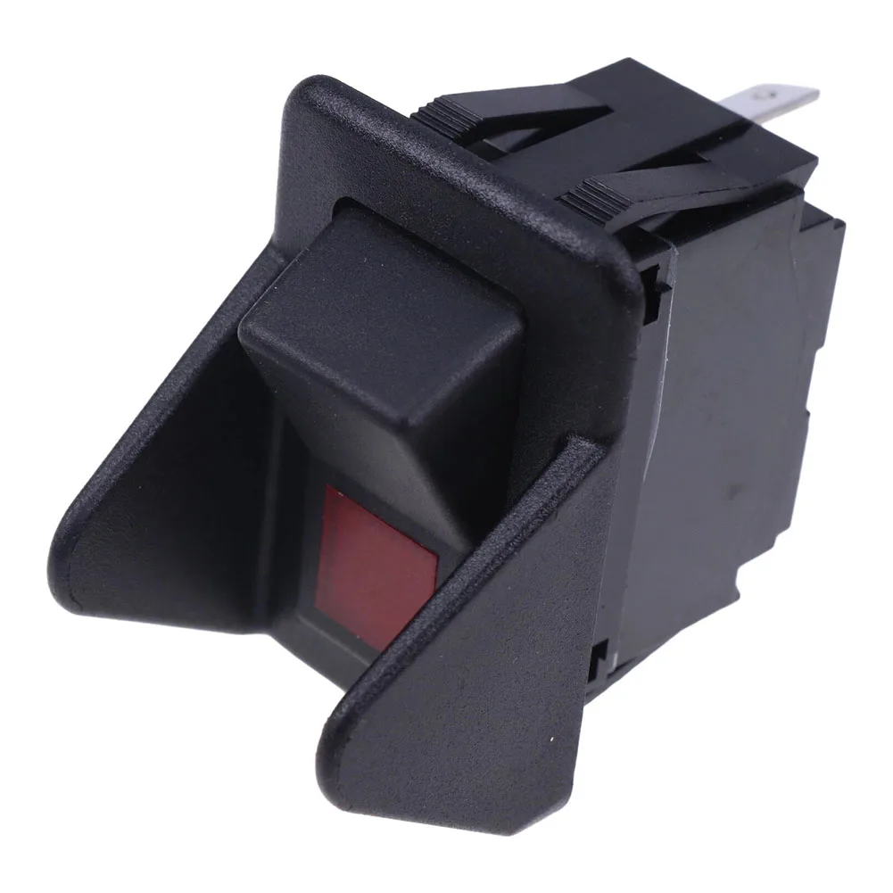 Rocker Switch 30T35687 for Muncie For PTO Equipment 12V 2A 3 Pin Guarded Rocker with Red Status Indicator Light